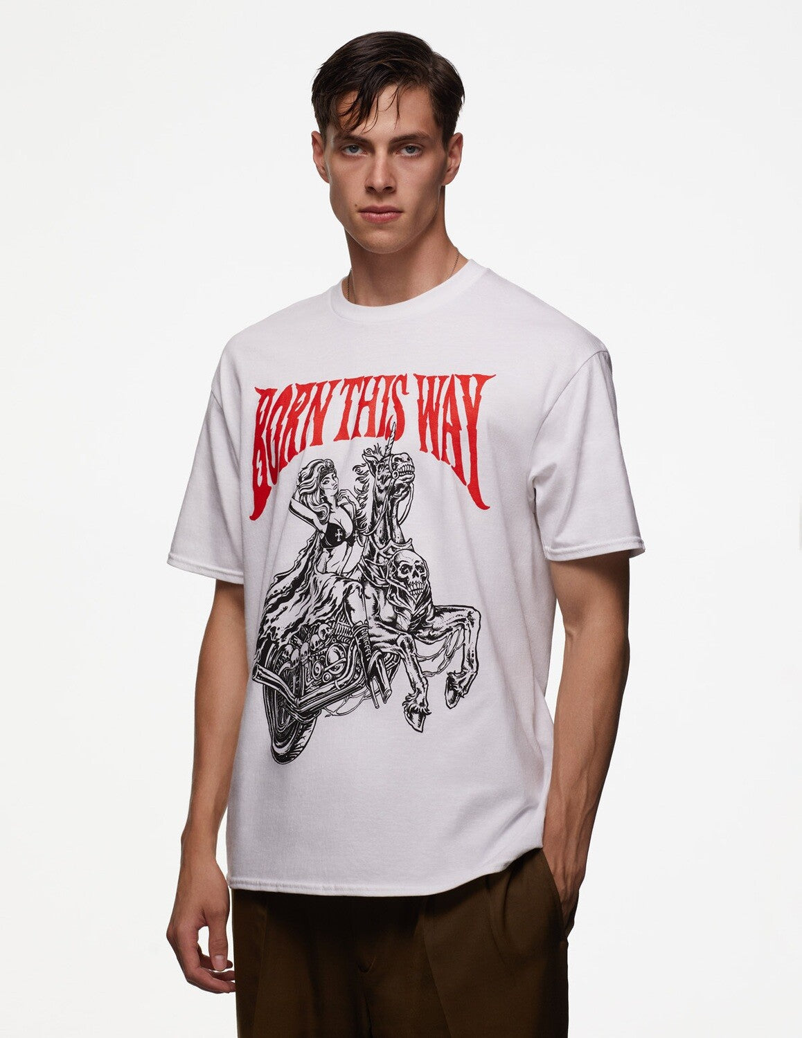 BORN THIS WAY WHITE TEE